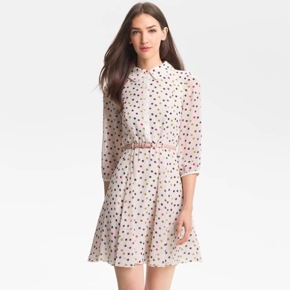 Ted Baker London Dresses & Skirts - Ted Baker London Belted Polka Dot Dress